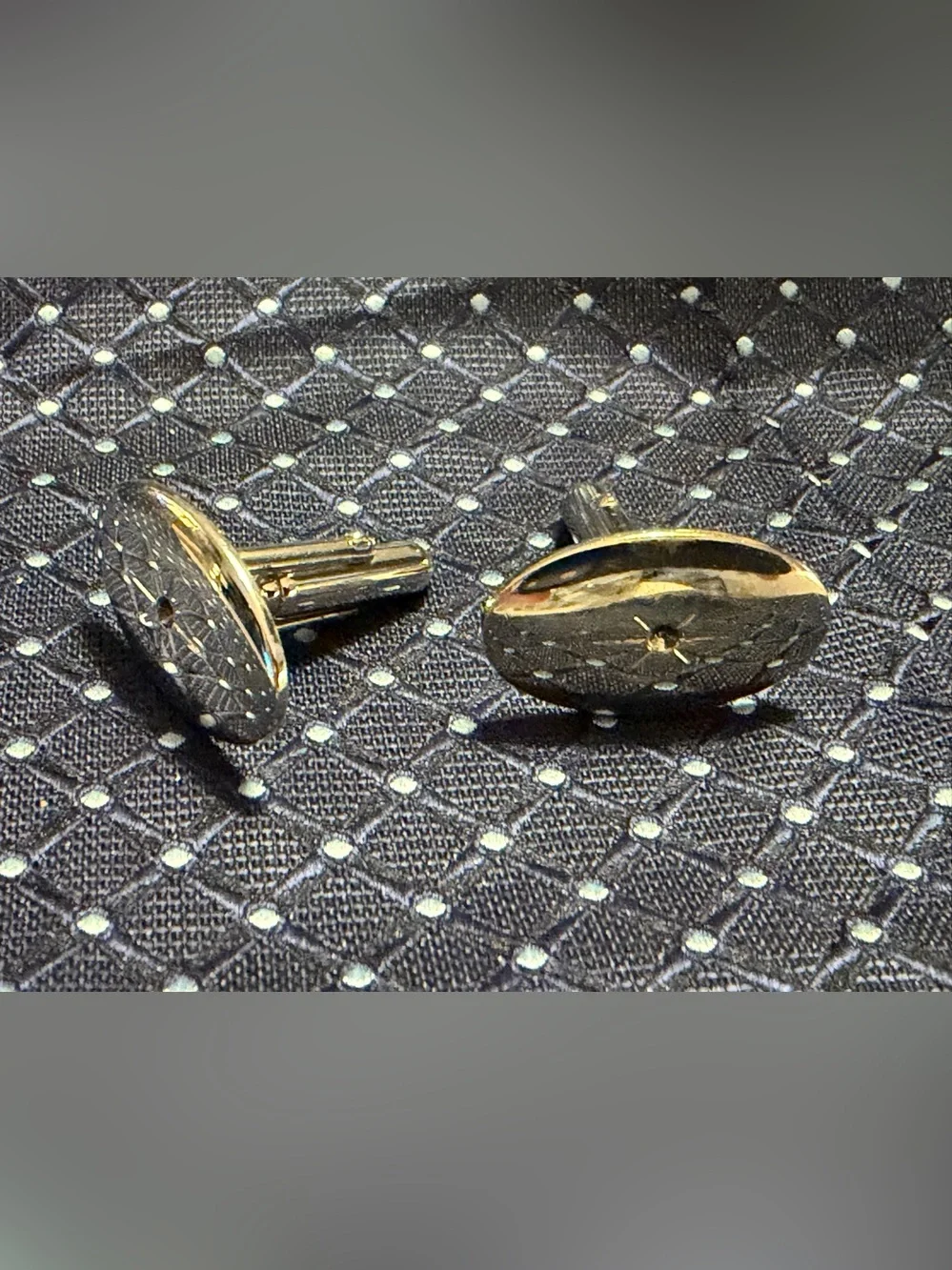 Gold-Tone Oval Cufflinks - Classic Men’s Accessory